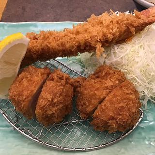 大海老と極厚ヒレカツ定食