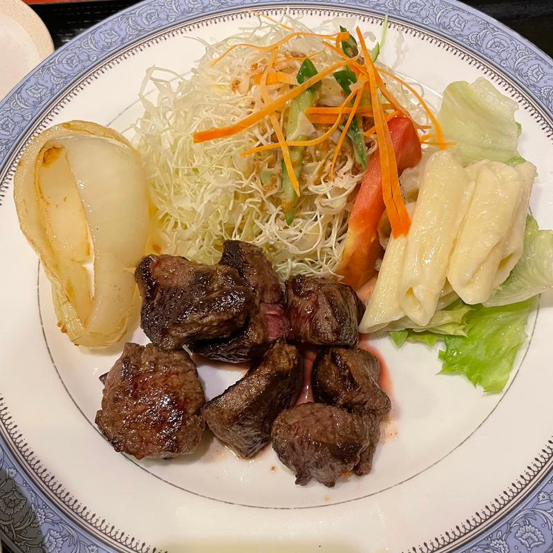 サイコロステーキ定食(みやだい倶楽部)