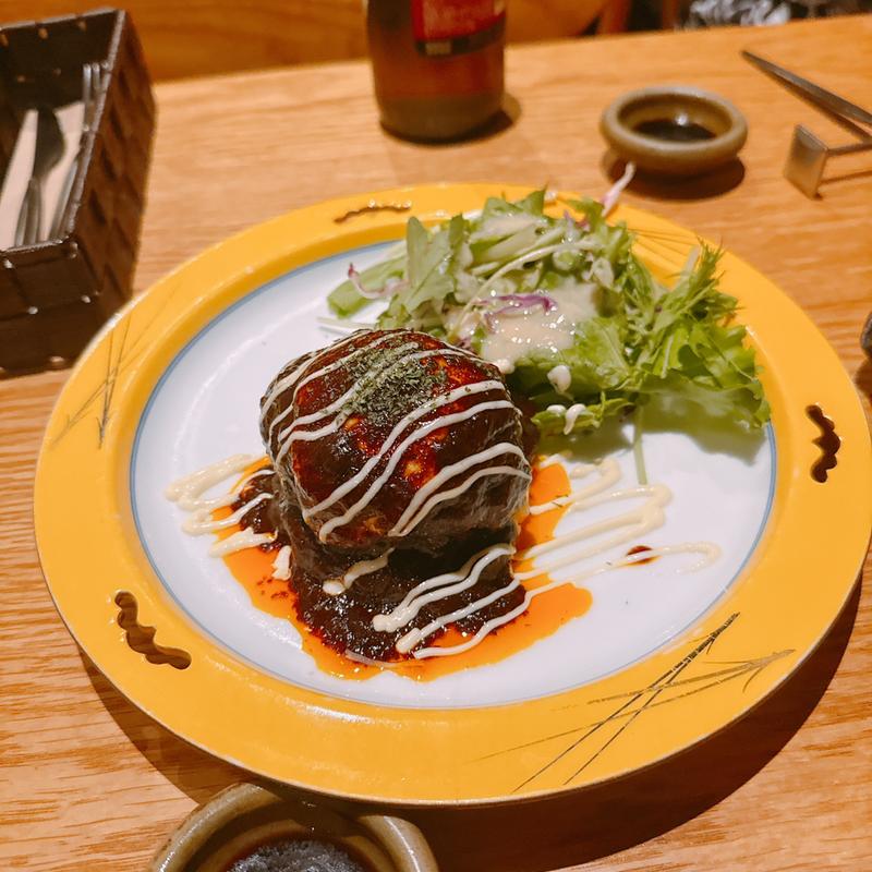 自家製ハンバーグ(京アポロ食堂 宮川町)