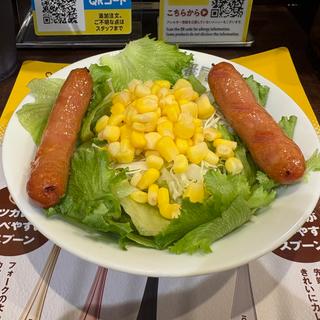 コーンサラダ + ソーセージ2本
