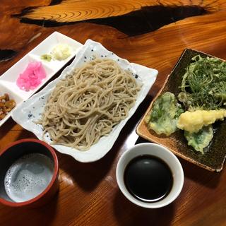 もりそばと天ぷら