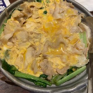 小松菜と豚肉の玉子とじ