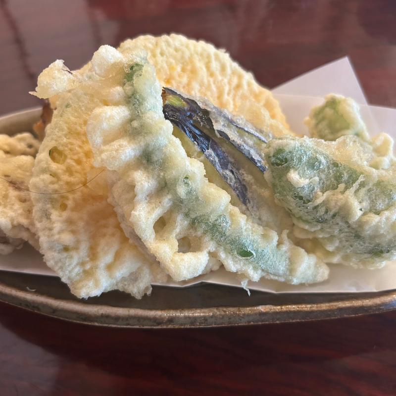 野菜の天ぷら(手打ちそば かめやま)