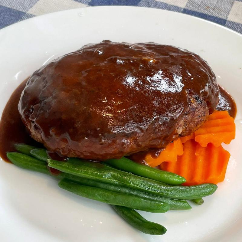 ジャンボハンバーグ(サラダ・ライス付き)(ミルキーウェイブ)