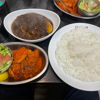 牛バラ肉のコルマカレー タンドリーチキンセット