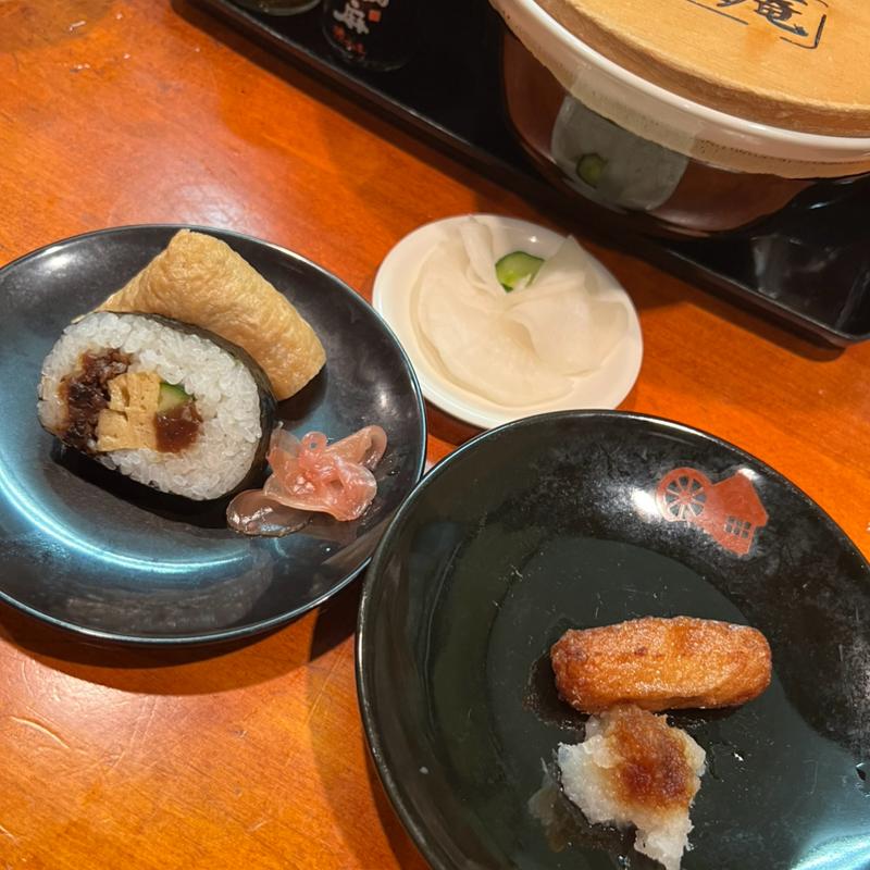 助六すし　さつま揚げ　漬け物(そば茶屋 吹上庵 知覧武家屋敷店 （ソバチャヤ フキアゲアン）)