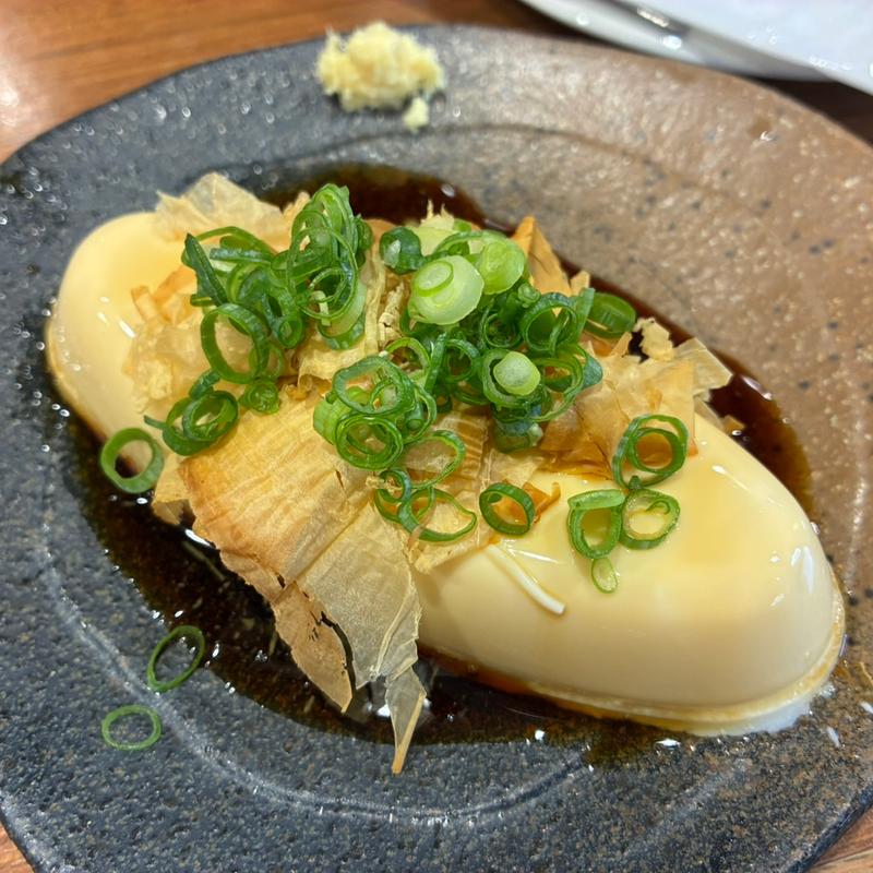 こだわり豆腐の冷奴(焼きそば お好み焼き 鉄板 厳島 天満天神橋本店)