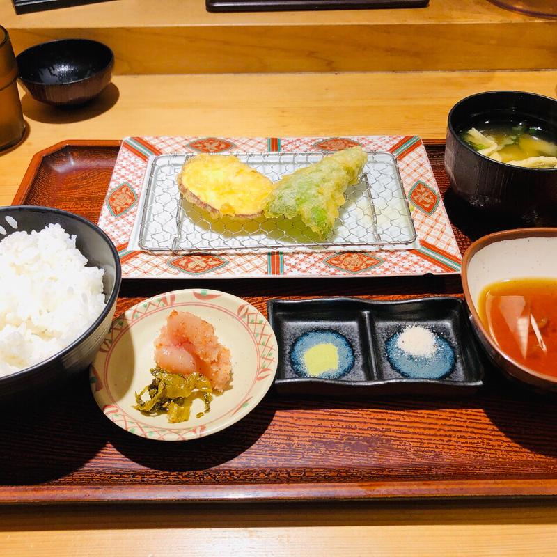 野菜天定食(博多天ぷらやまや 池袋店)