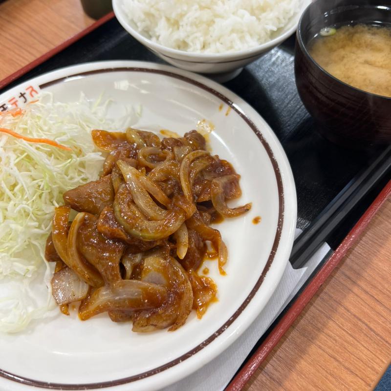 コク旨！牛ホルモン味噌炒め定食(黒丸パーキングエリア上り スナックコーナー)
