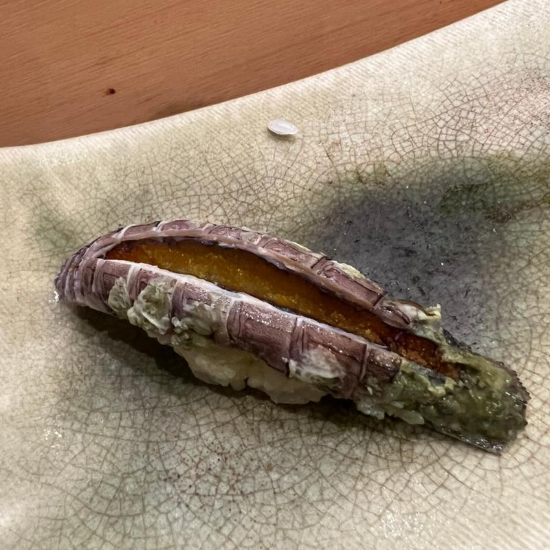 子持ちシャコの握り(千成寿司本店)