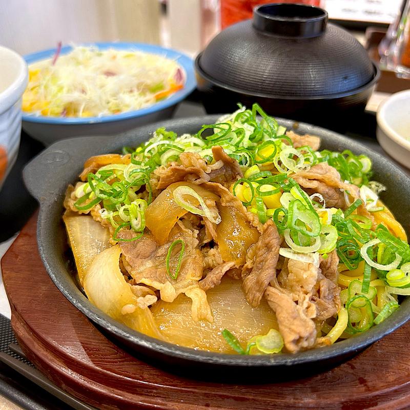 牛肉バターちゃんぽん焼き定食(松屋 喜多見店)