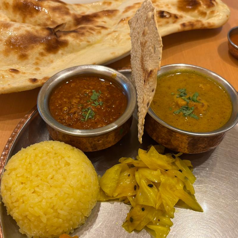 ランチミールス（キーマ&フィッシュカレー）(やっぱりインディア （Yappari India）)