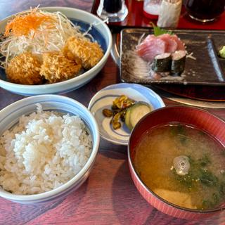 Bランチ(お刺身とヒレ一口3個）