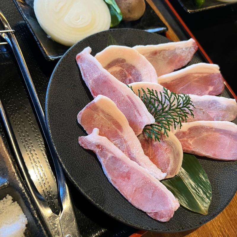 炭火焼 ボタン肉コース(いろり　勢賀の郷)