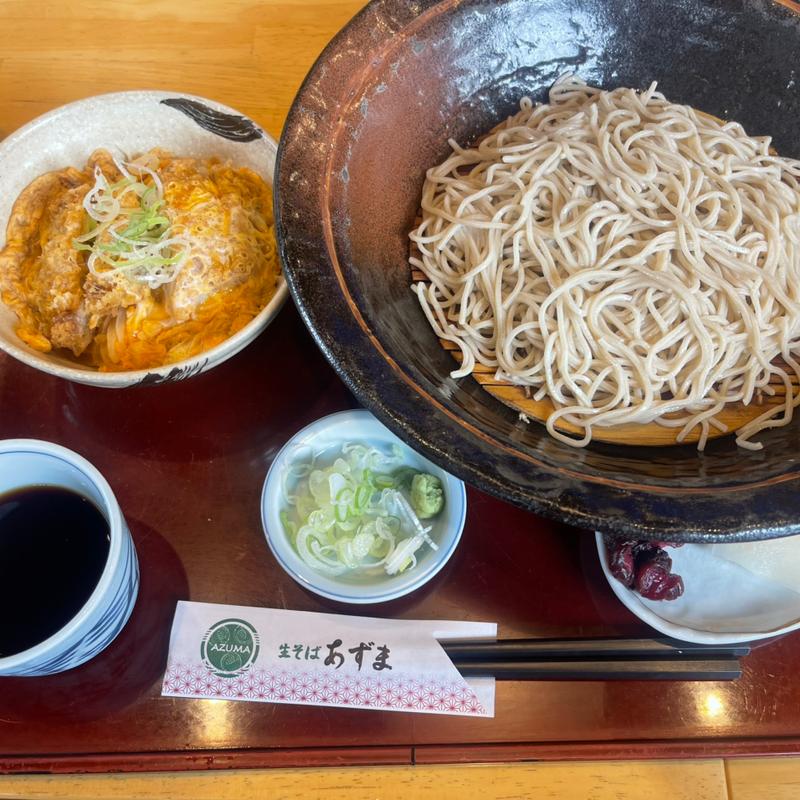 カツ丼と蕎麦のセット(生そば あずま 坂戸店)