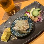 茶美豚/黒豚の食べ比べコース　前菜三種盛り