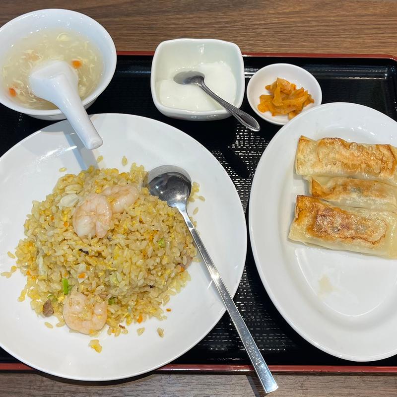 エビチャーハンセット(餃子の王様 龍吟 ウイステ店)