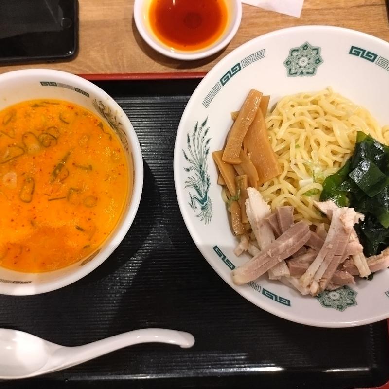 ピリ辛とんこつつけ麺(日高屋 阪急大井町ガーデン店)