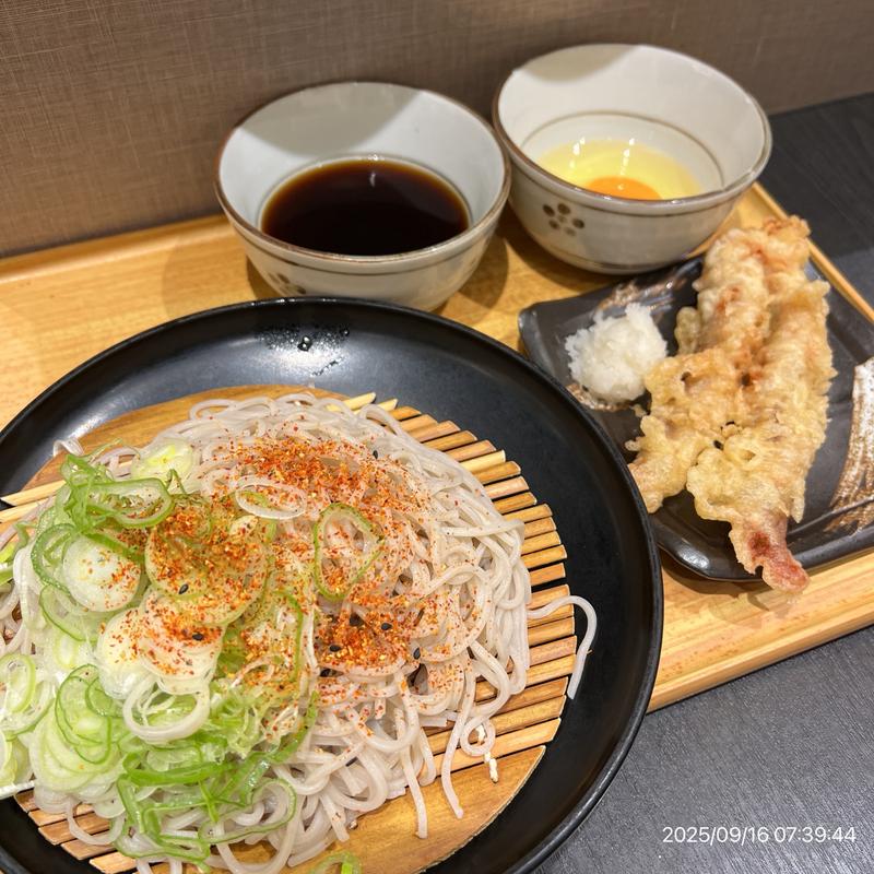 ジャンボゲソ天せいろ(小諸そば 神保町店)