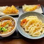 肉汁うどん肉増しとり天えび天トッピング(武蔵野うどん 竹國 富士見下南畑店)
