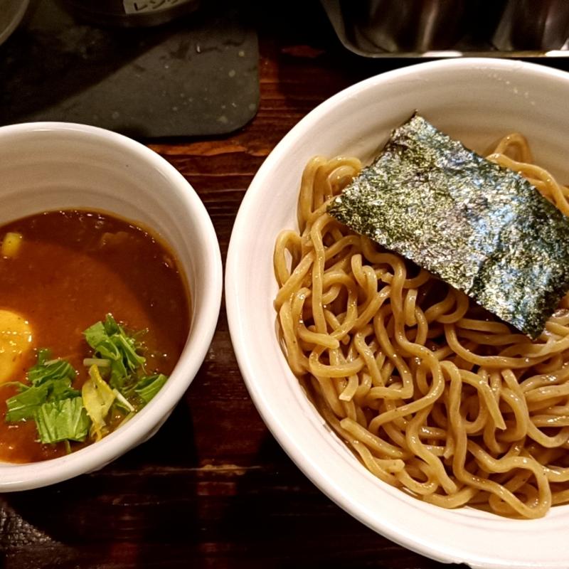 ベジポタ味玉入り辛つけ麺(つけ麺 えん寺 吉祥寺総本店)