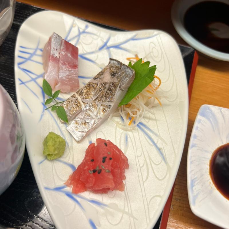 刺し身盛り合わせ(野立 にぎり御膳)(かき田寿司割烹)