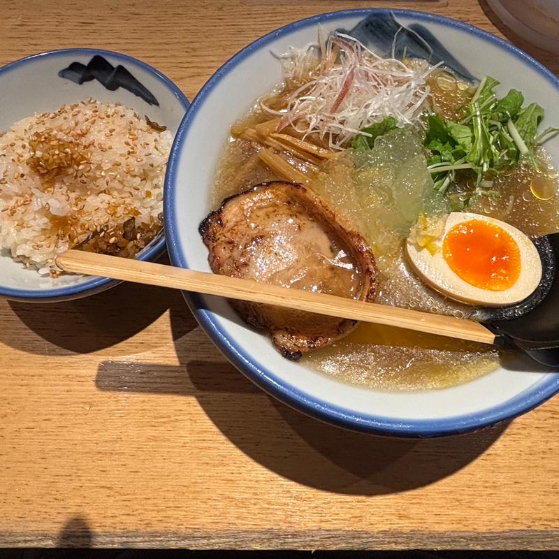冷やし柚子塩麺&タレごはん(AFURI 恵比寿)