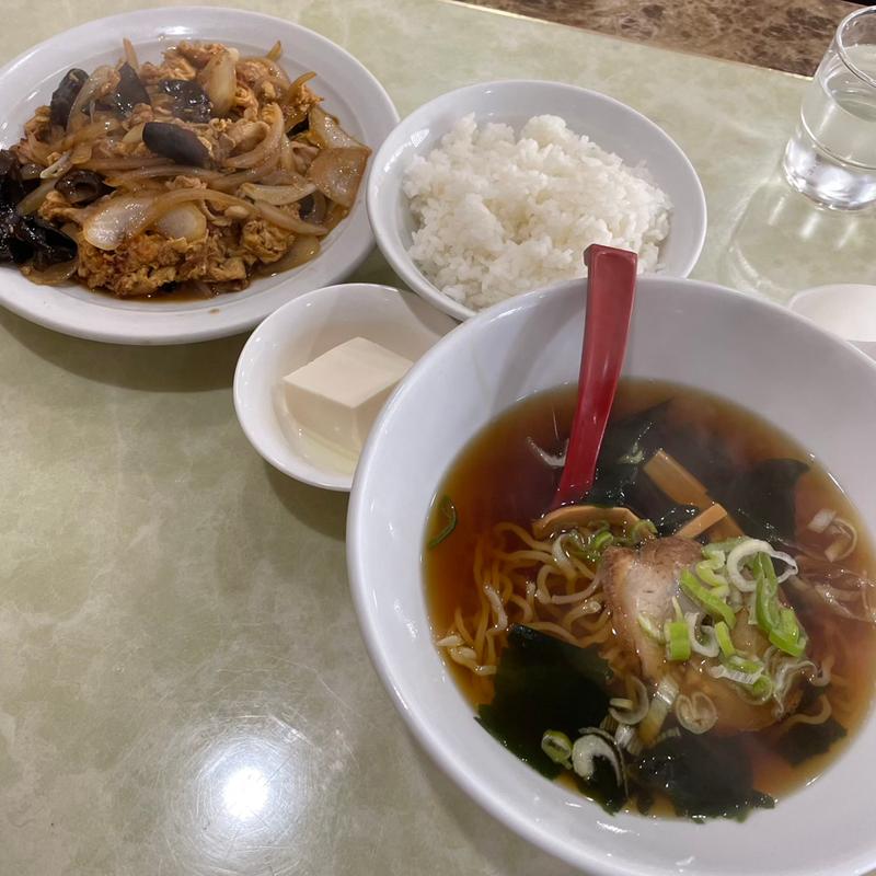 日替りランチ 玉子ときくらげ炒め(ラーメン 藤山屋)