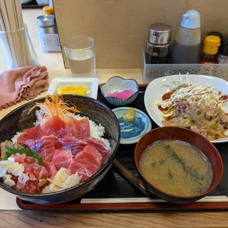 E まぐろ丼と焼肉