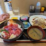 E まぐろ丼と焼肉