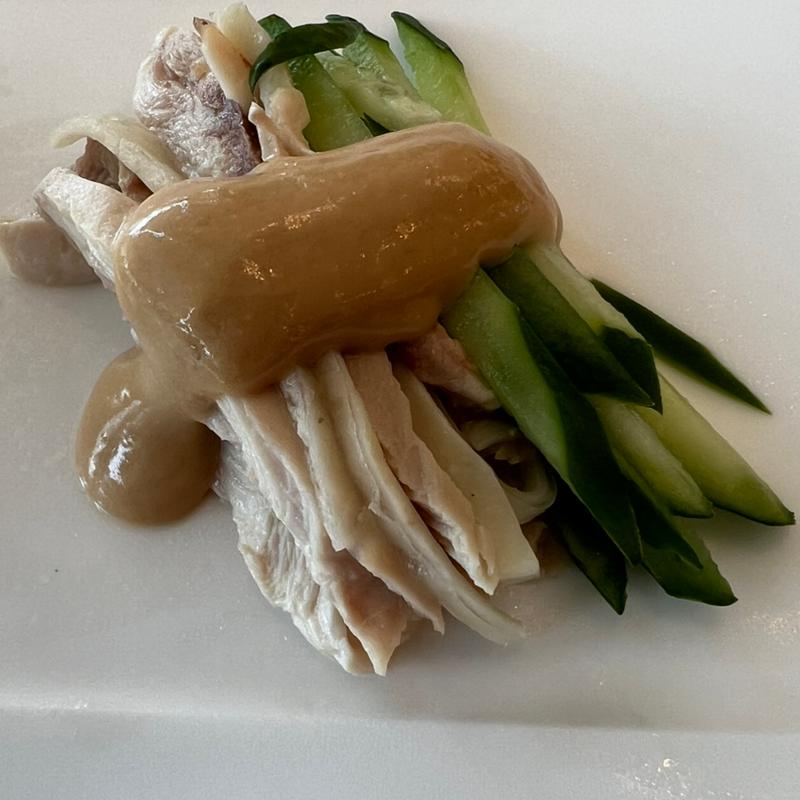 蒸し鶏棒棒鶏(くろずレストラン「壺畑」)