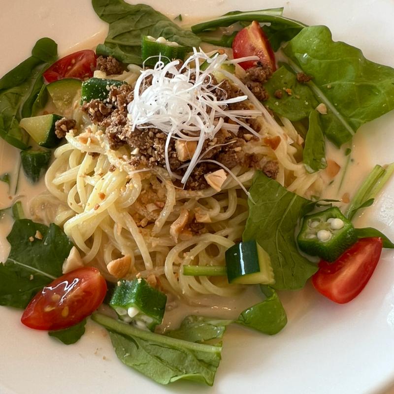 胡麻豆乳冷やしソバ(くろずレストラン「壺畑」)