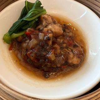 鶏肉の黒酢あん和え