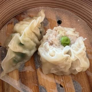 海老にら蒸し餃子　黒豚焼売