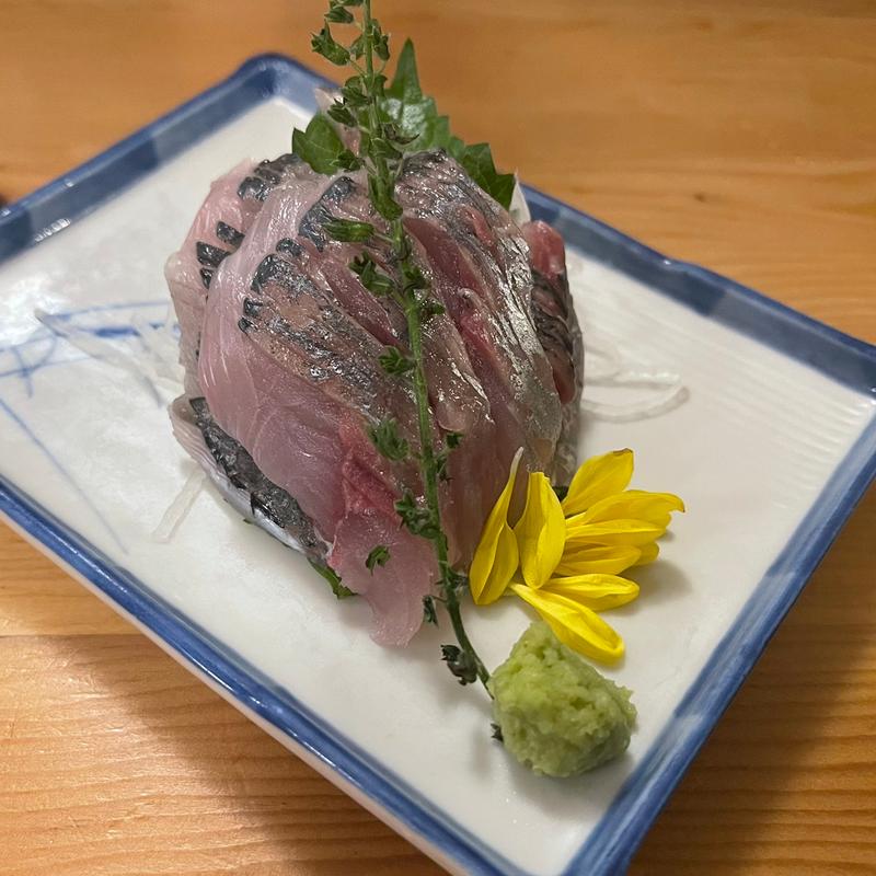 鯵の刺身(酒と魚 千住８４５)