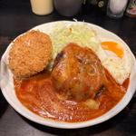 チーズハンバーグコロッケ定食