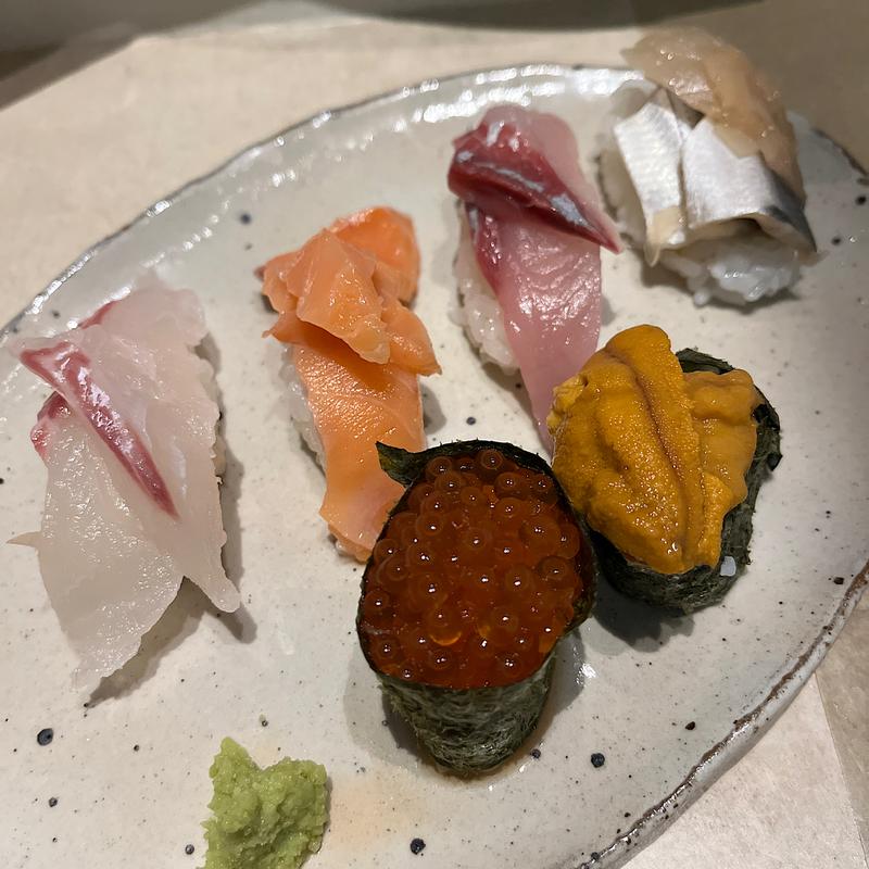 本日のにぎりセット(焼貝とお酒 貝貝貝~ごひいき~)