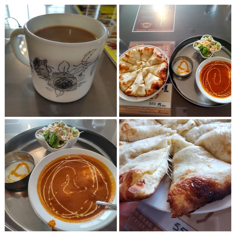 ワンカレーセット、エッグカレー&チーズナン(ニルヴァーナ ネパール・インド アジアンキッチン)