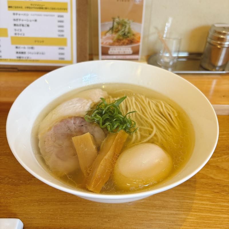 味玉らぁめん(塩) 鶏チャーシュー追加1枚(らぁめんご恩)