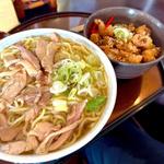 冷たい肉中華 ミニソースゲソ天丼