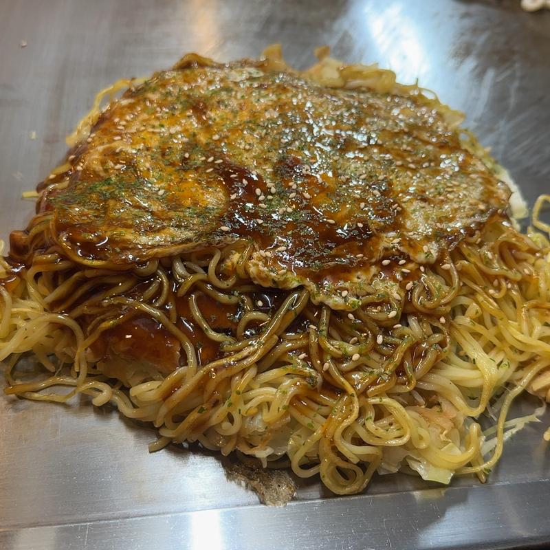 肉玉そば 野菜大盛(お好み焼きどい)