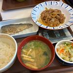 さば定食ミニ¥570+牛皿並盛¥350