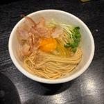和え玉　地鶏　醤油　たまごかけまぜそば