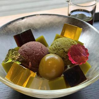 煎茶あんみつ