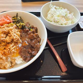 肉だく牛魯肉飯と生野菜サラダ