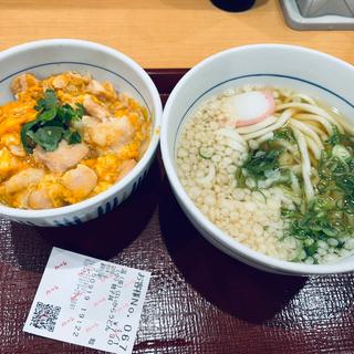 親子丼（小）とハイカラうどん（並）