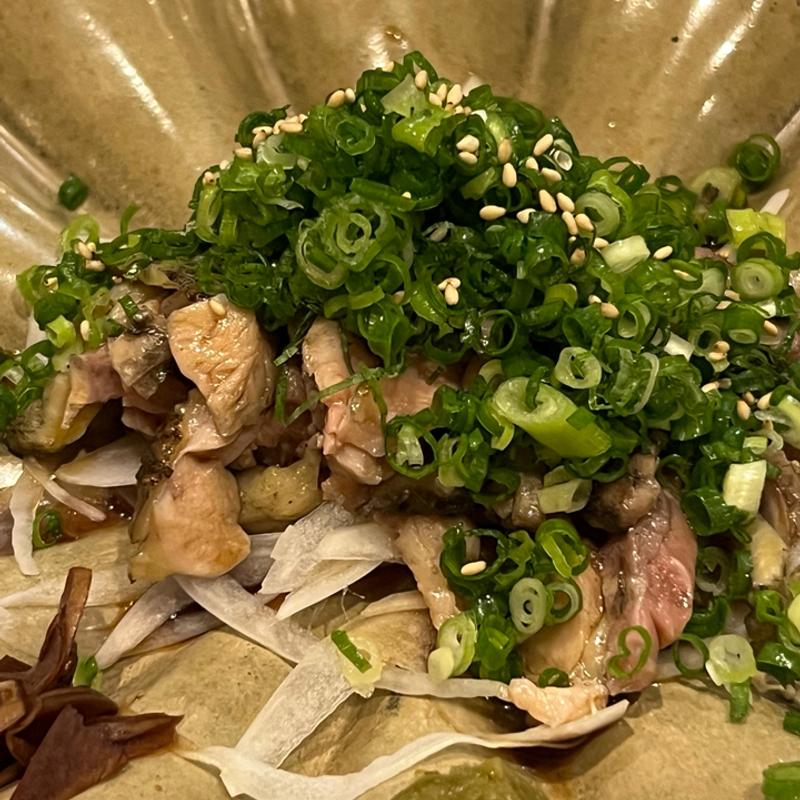 地鶏モモタタキ薬味添え(わげんや )