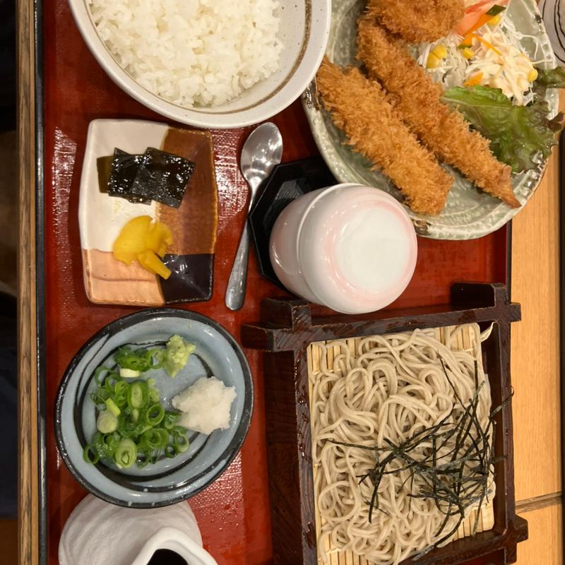 夜のサービスセットBセイロ(石臼挽き香りそば みつまる)