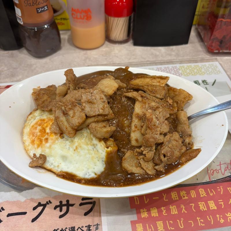 スタミナカレー　焼き(スタミナカレーの店バーグ川崎店)