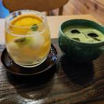 白玉フルーツポンチ 抹茶セット